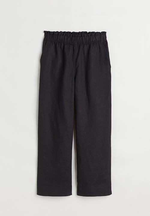 H&M - Ankle-length linen trousers - black