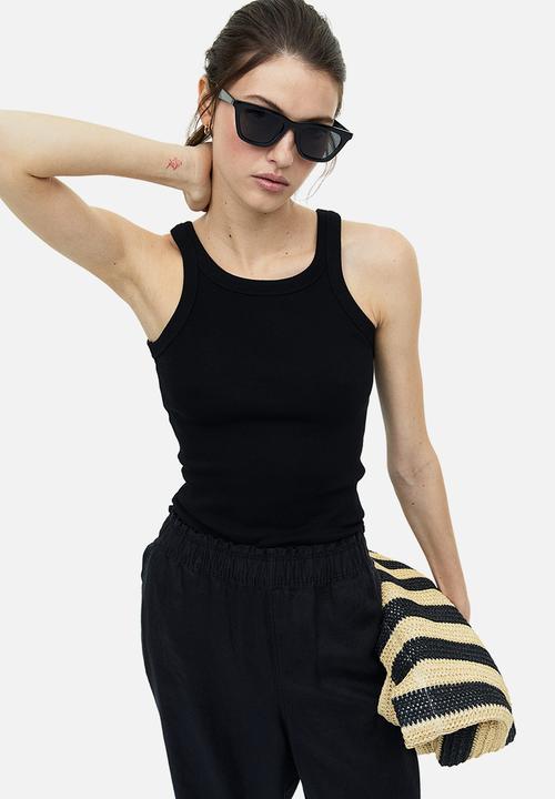 H&M - Ankle-length linen trousers - black