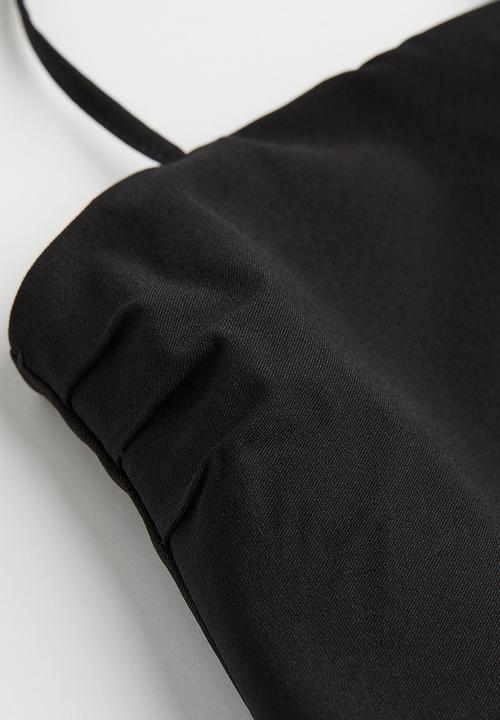 H&M - Cropped bandeau top - black