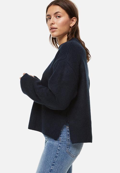 H&M - Fine-knit jumper - navy blue