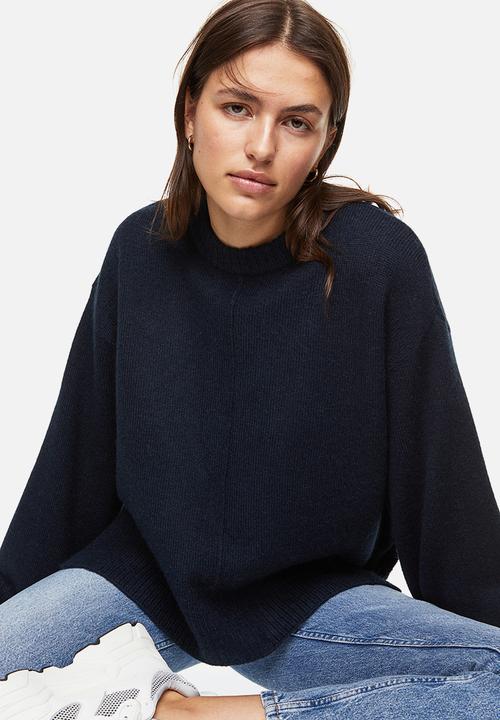 H&M - Fine-knit jumper - navy blue