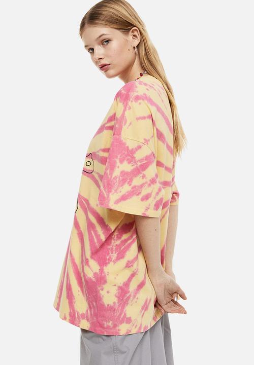 H&M - Oversized printed t-shirt - light yellow/care bears