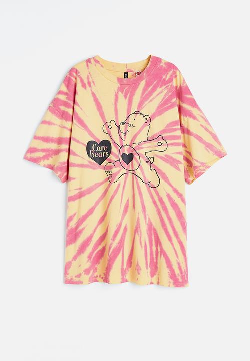 H&M - Oversized printed t-shirt - light yellow/care bears
