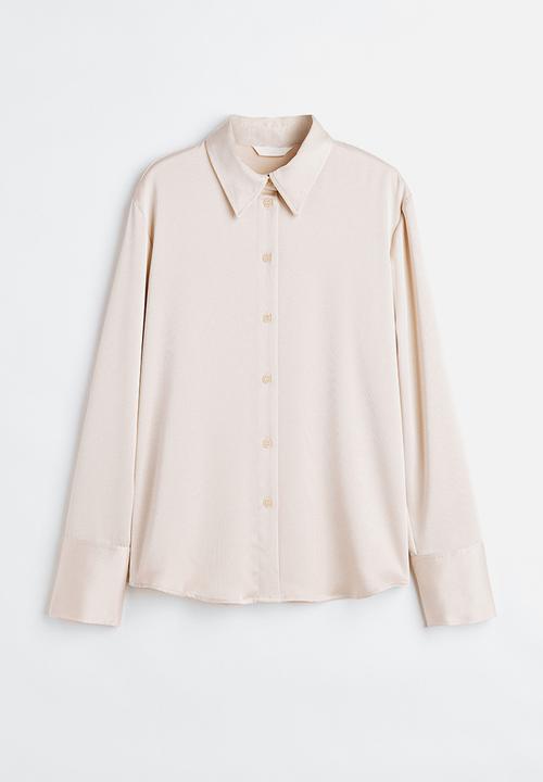 H&M - Fitted shirt - light beige