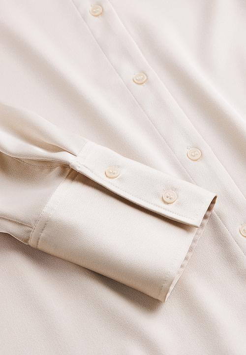 H&M - Fitted shirt - light beige