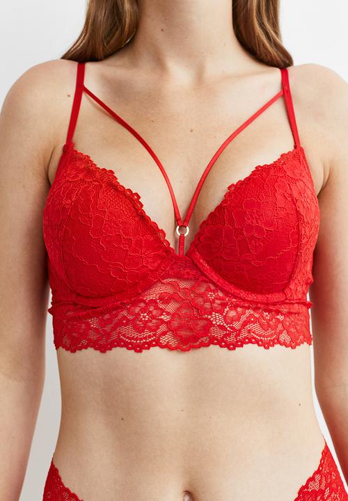 H&M - Super push-up bralette - red