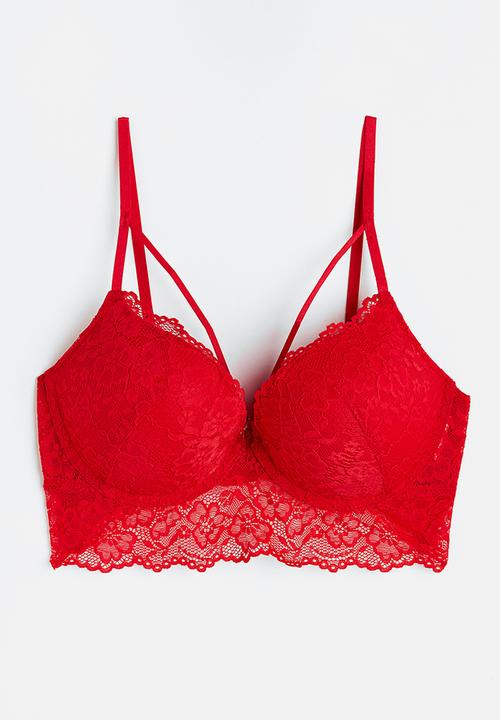 H&M - Super push-up bralette - red