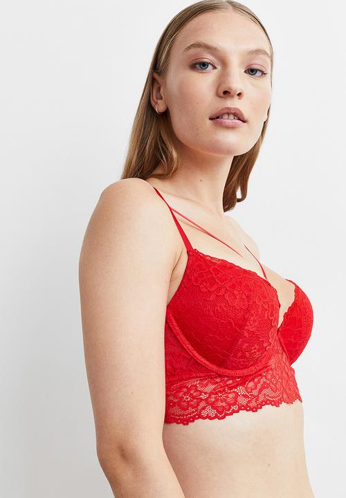 H&M - Super push-up bralette - red