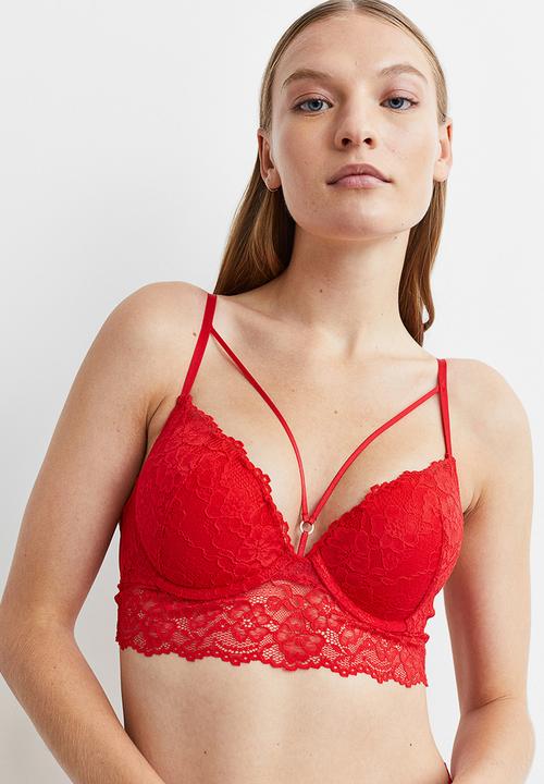 H&M - Super push-up bralette - red