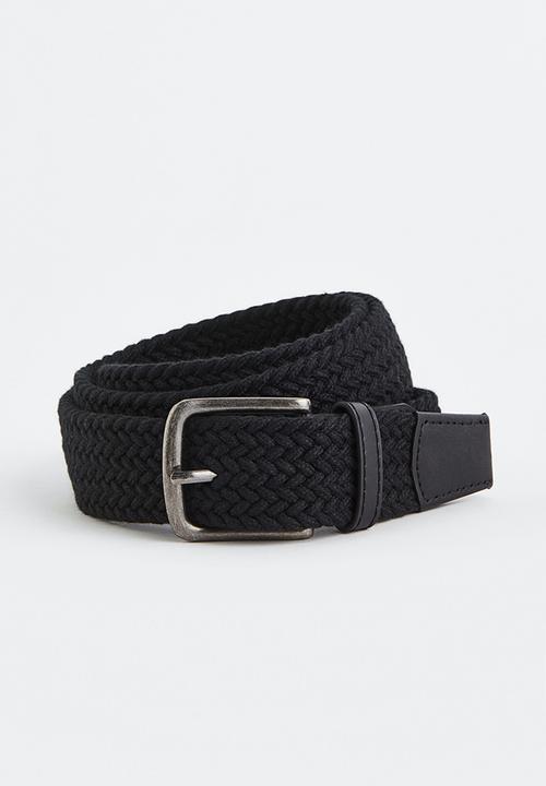 H&M - Braided belt - black