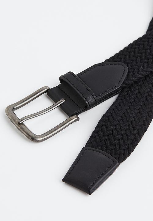 H&M - Braided belt - black