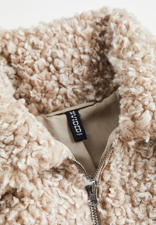 H&M - Teddy jacket - light beige