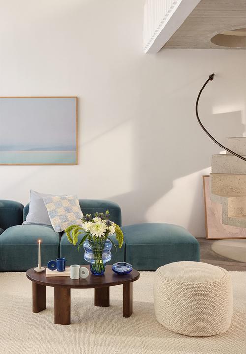 H&M - Linen-blend cushion cover - light blue