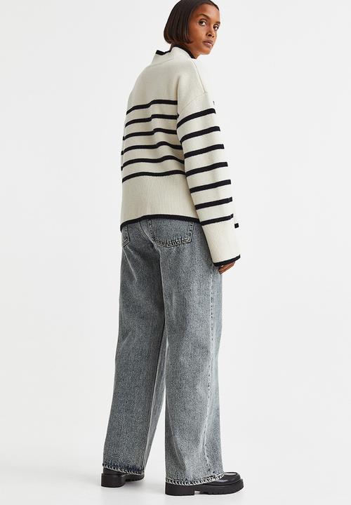 H&M - Straight low jeans - denim blue/washed