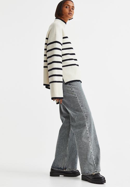 H&M - Straight low jeans - denim blue/washed