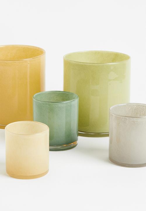 H&M - Glass tealight holder - light grey