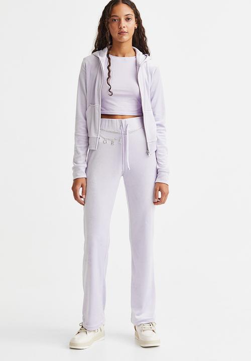 H&M - Velour trousers - light purple