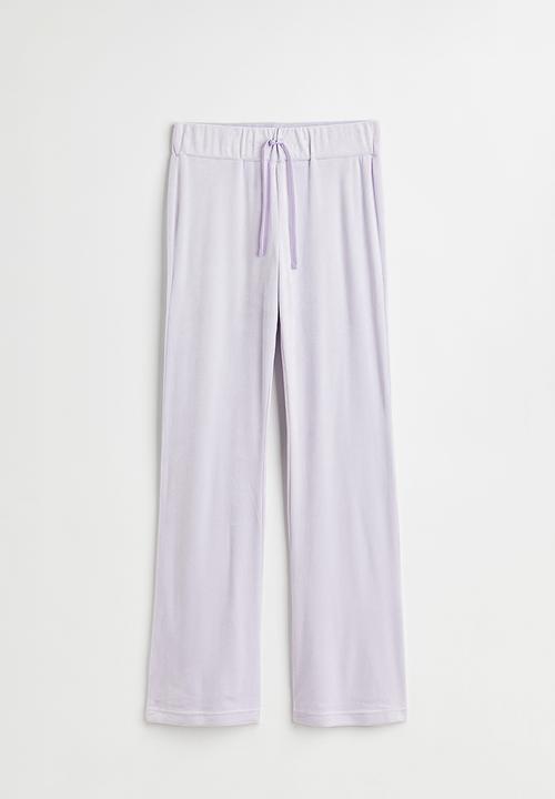 H&M - Velour trousers - light purple