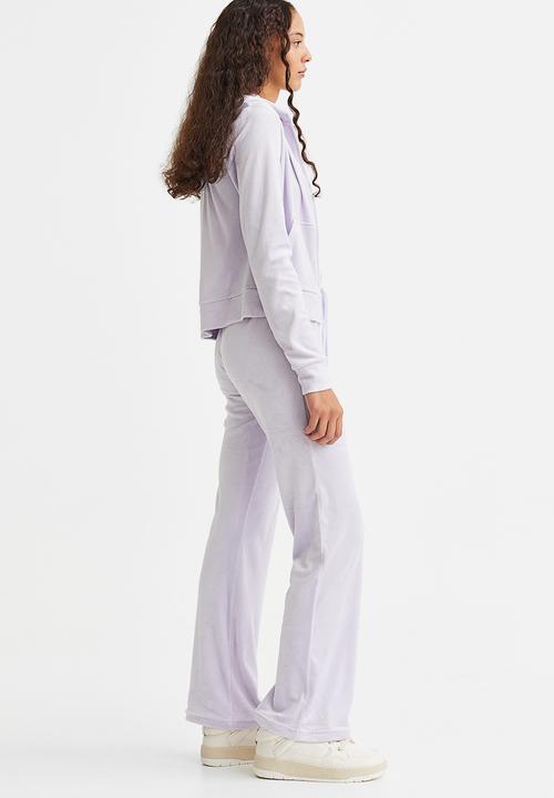 H&M - Velour trousers - light purple