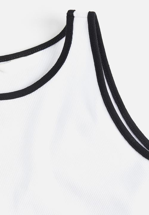 H&M - Ribbed vest top - white
