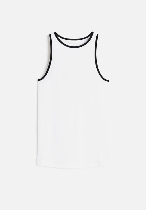 H&M - Ribbed vest top - white