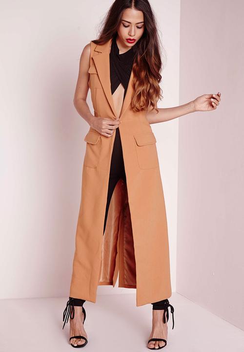 Missguided - Sleeveless Longline Utility Duster Jacket