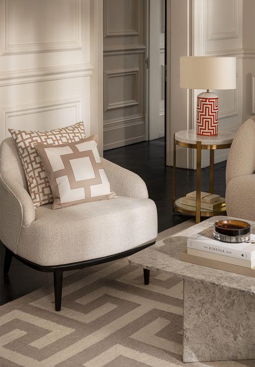 H&M - 2 pack satin cushion covers - white/patterned
