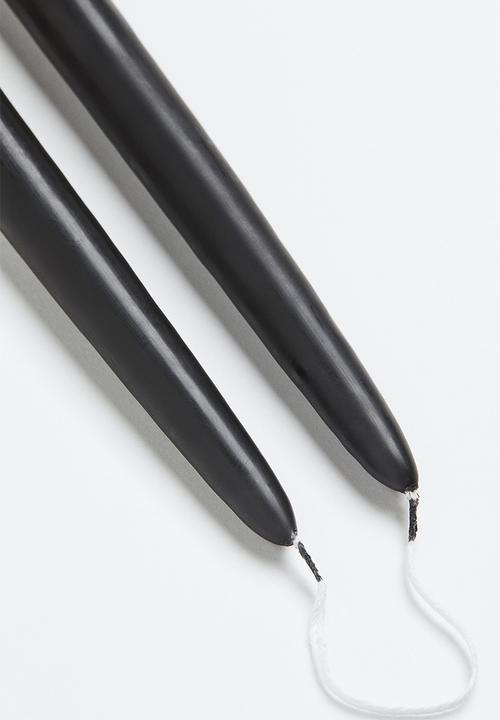 H&M - 2-pack tapered candles - black
