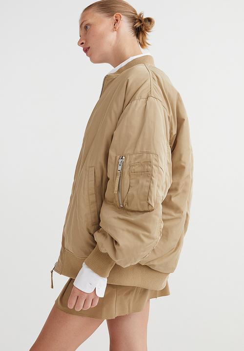 H&M - Oversized bomber jacket - beige