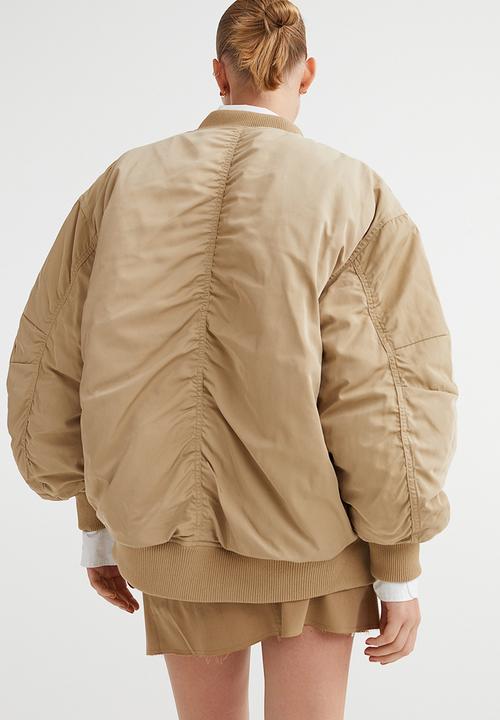 H&M - Oversized bomber jacket - beige