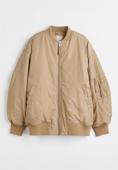 H&M - Oversized bomber jacket - beige