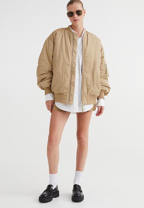 H&M - Oversized bomber jacket - beige