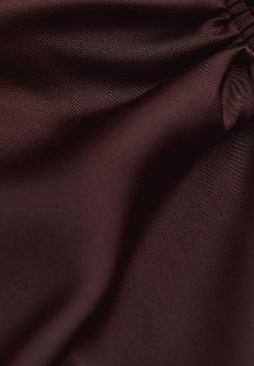 H&M - Satin wrap dress - burgundy