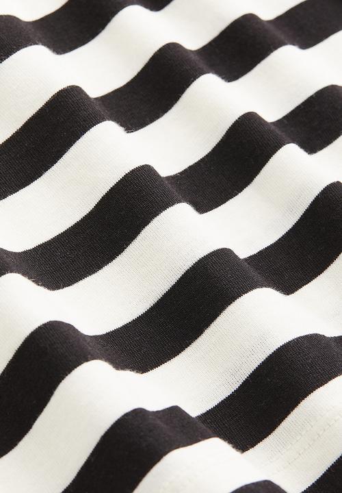 H&M - Long-sleeved jersey top - black/striped