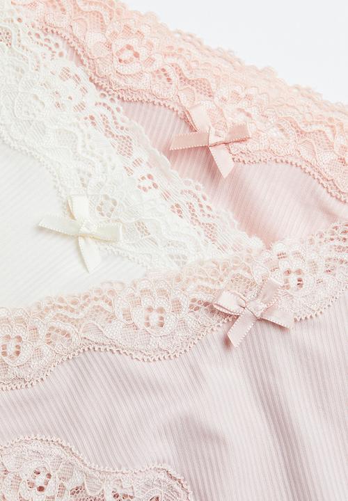 H&M - 3-pack brazilian briefs - light pink/light beige
