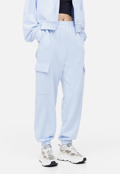 H&M - Cargo joggers - light blue