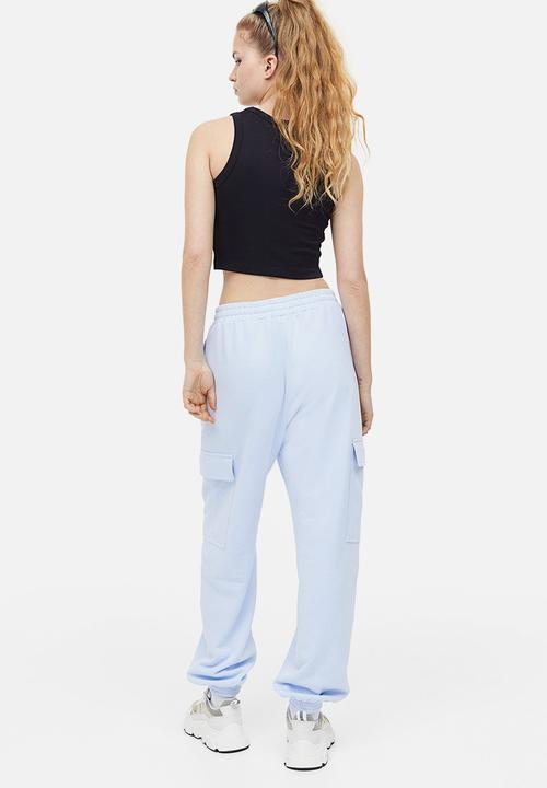H&M - Cargo joggers - light blue