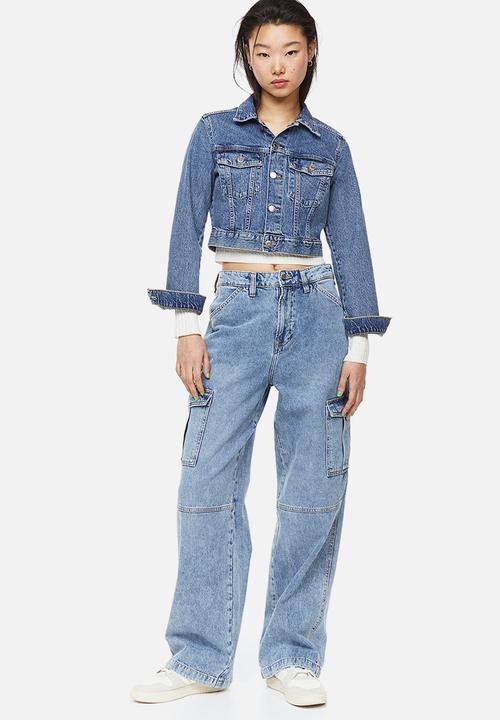 H&M - 90s Baggy high cargo jeans - denim blue