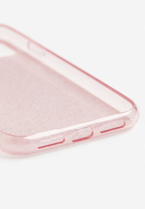H&M - Glittery iphone case - light pink