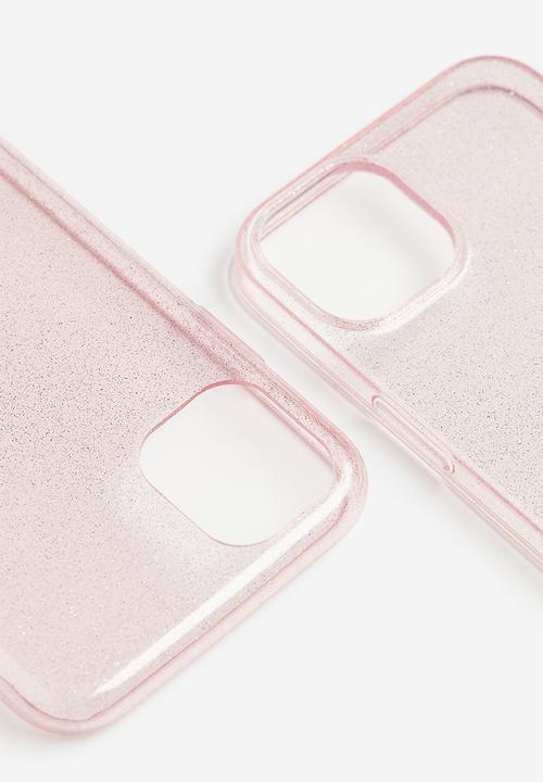 H&M - Glittery iphone case - light pink