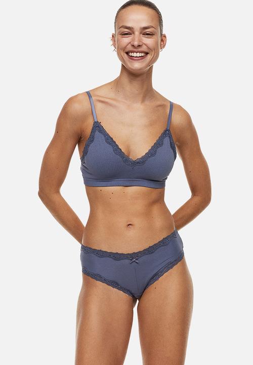 H&M - 3-pack hipster briefs - black,blue