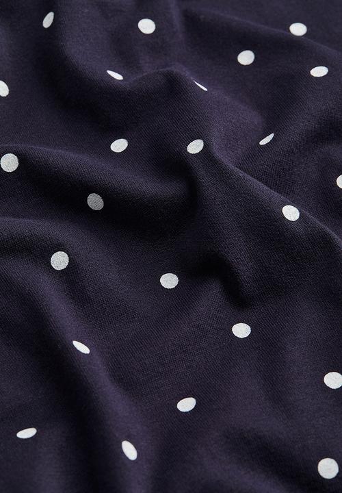 H&M - Patterned jersey pyjamas - dark blue/spotted