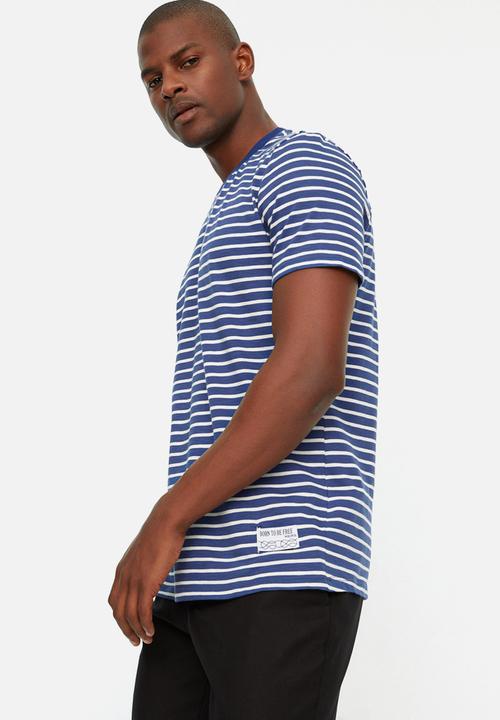 Trendyol - Stripe T-shirt - navy & white