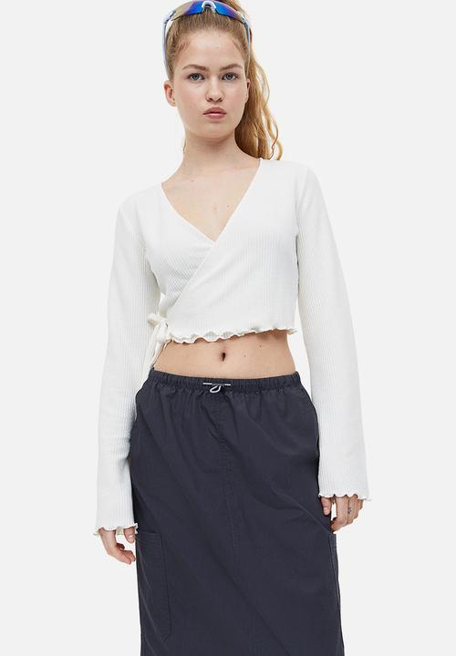 H&M - Cotton parachute skirt - black
