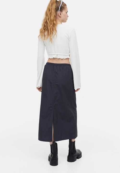 H&M - Cotton parachute skirt - black
