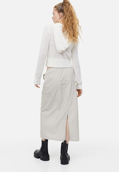 H&M - Cotton parachute skirt - light greige