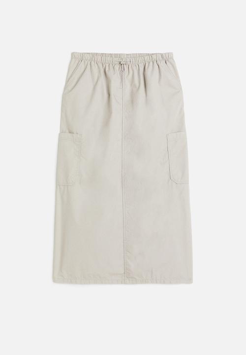 H&M - Cotton parachute skirt - light greige
