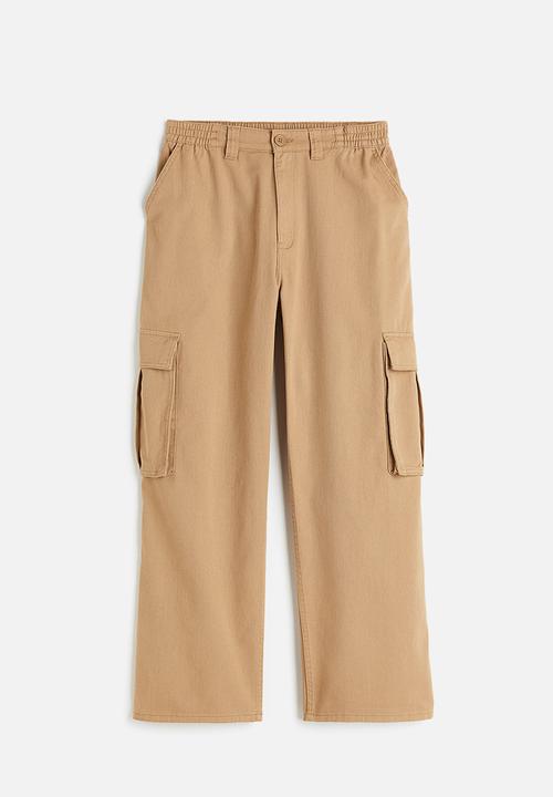 H&M - Twill cargo trousers - dark beige