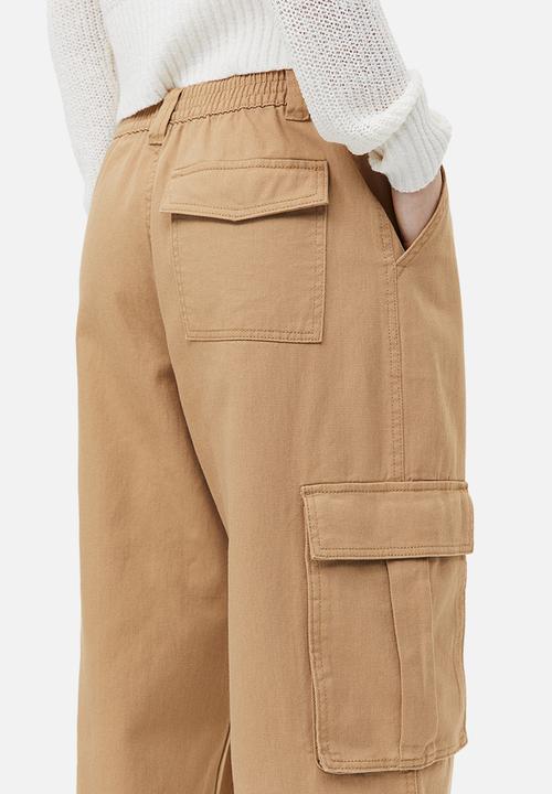 H&M - Twill cargo trousers - dark beige