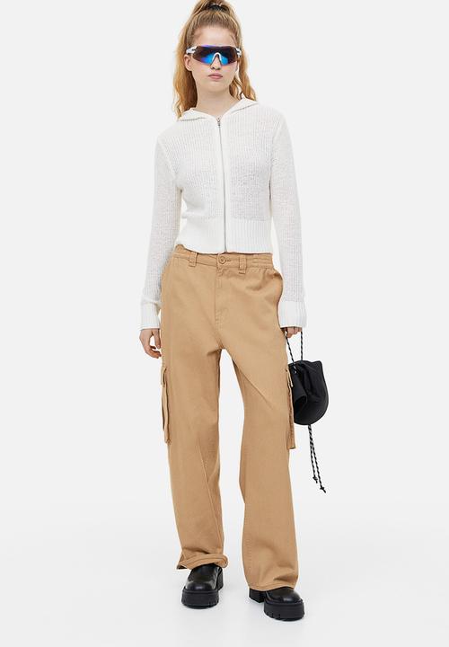 H&M - Twill cargo trousers - dark beige